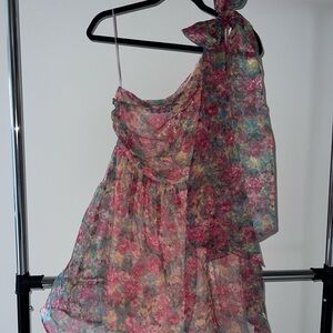 Floral One-Shoulder Zara Dress